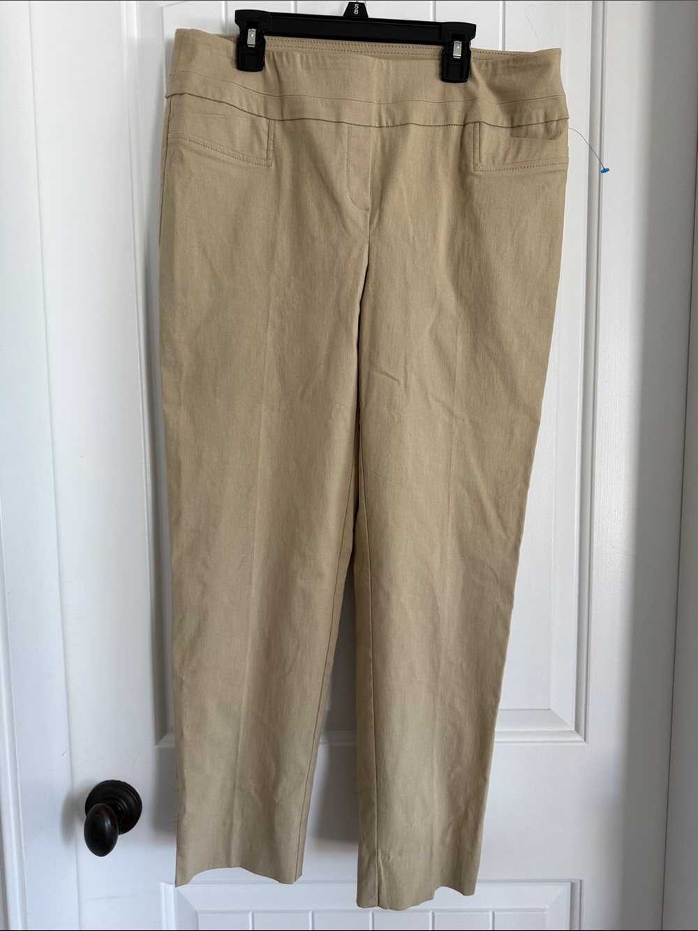 Zac & Rachel Beige Slim Straight Pants